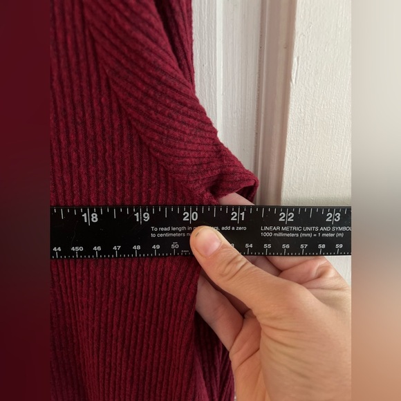 LULUS RED Ribbed Lightweight Cardigan Dress, Size M - Picture 5 of 10